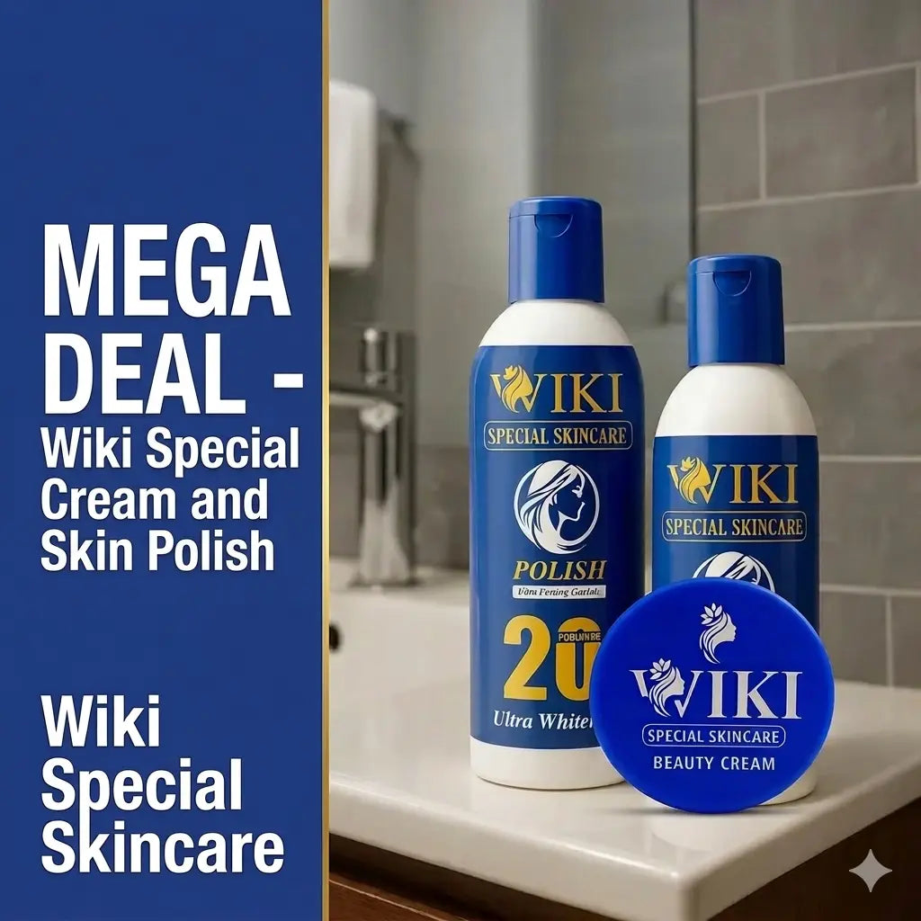 Wiki Mega Deal: Wiki Special Skin Polish bottles and Beauty Cream.