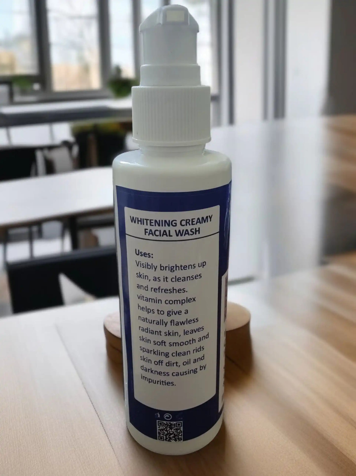 Wiki Special Whitening Creamy Facial Wash uses and benefits label