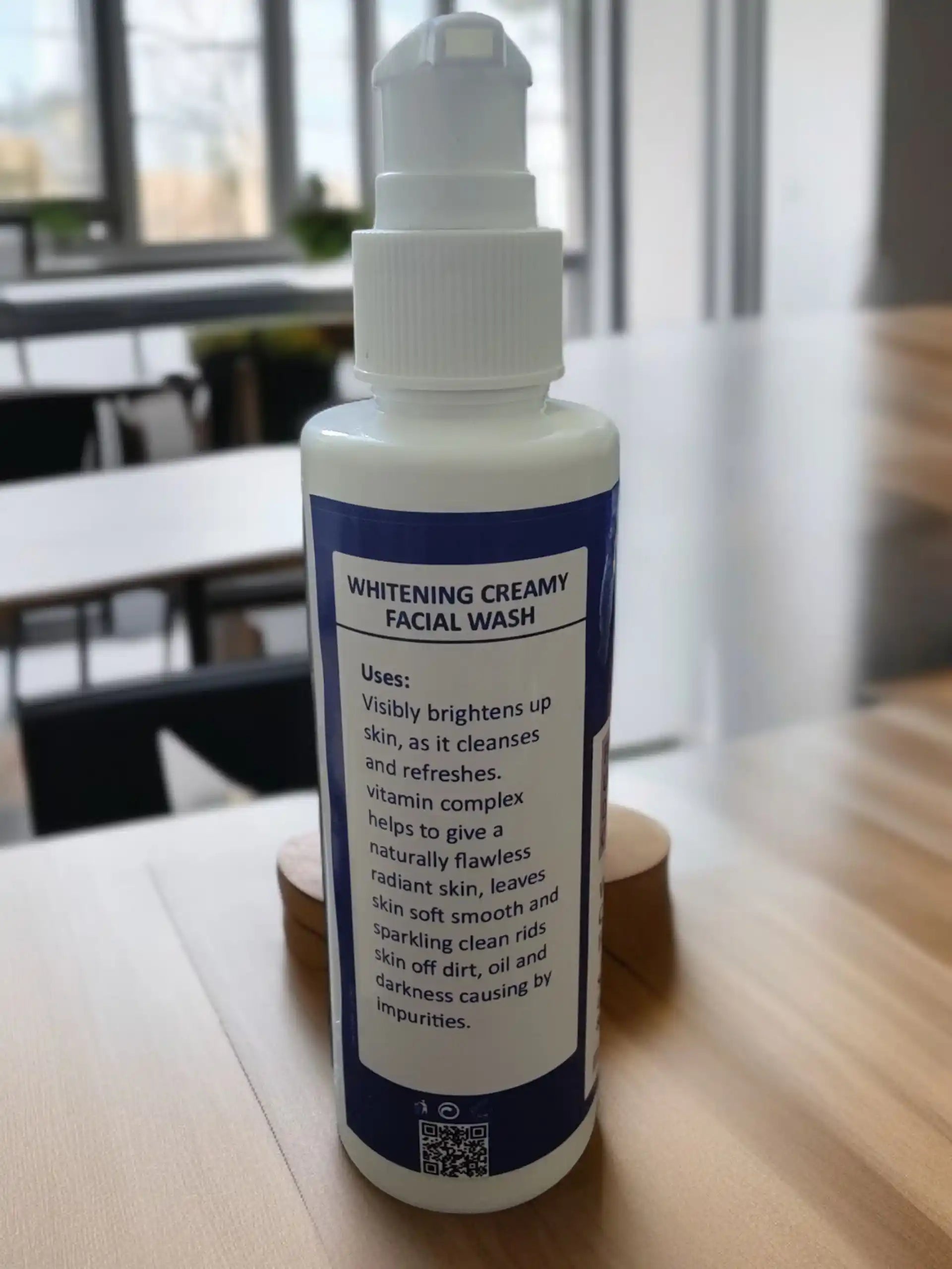 Wiki Special Whitening Creamy Facial Wash uses and benefits label